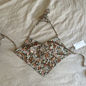 Silk Floral Hanker-chief Shirt